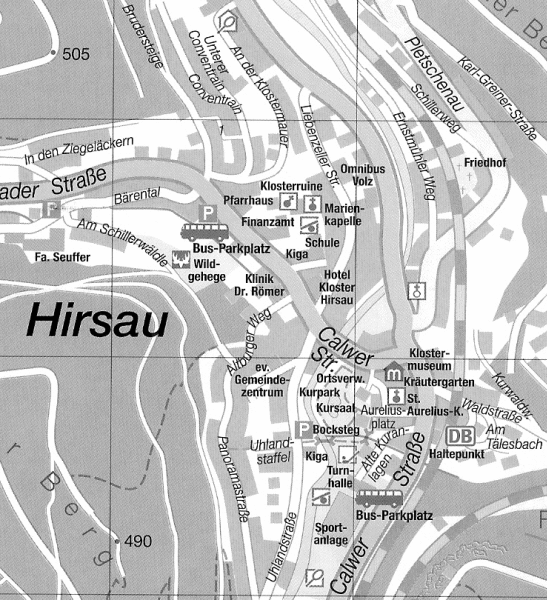 Hirsau Stadtplan